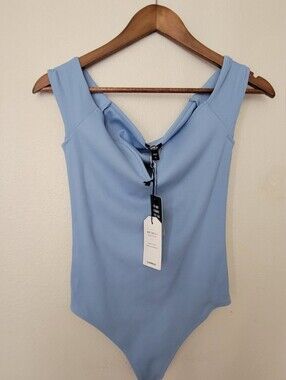 New Express Body Contour ribbed sweetheart neck bodysuit